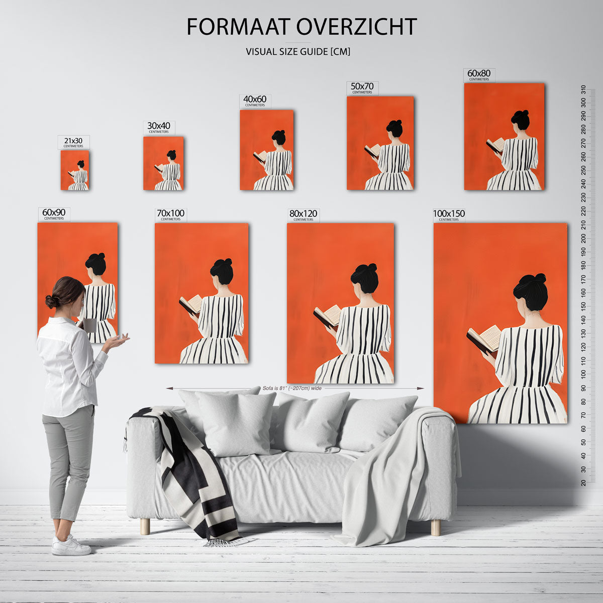 Vrouw met boek Poster