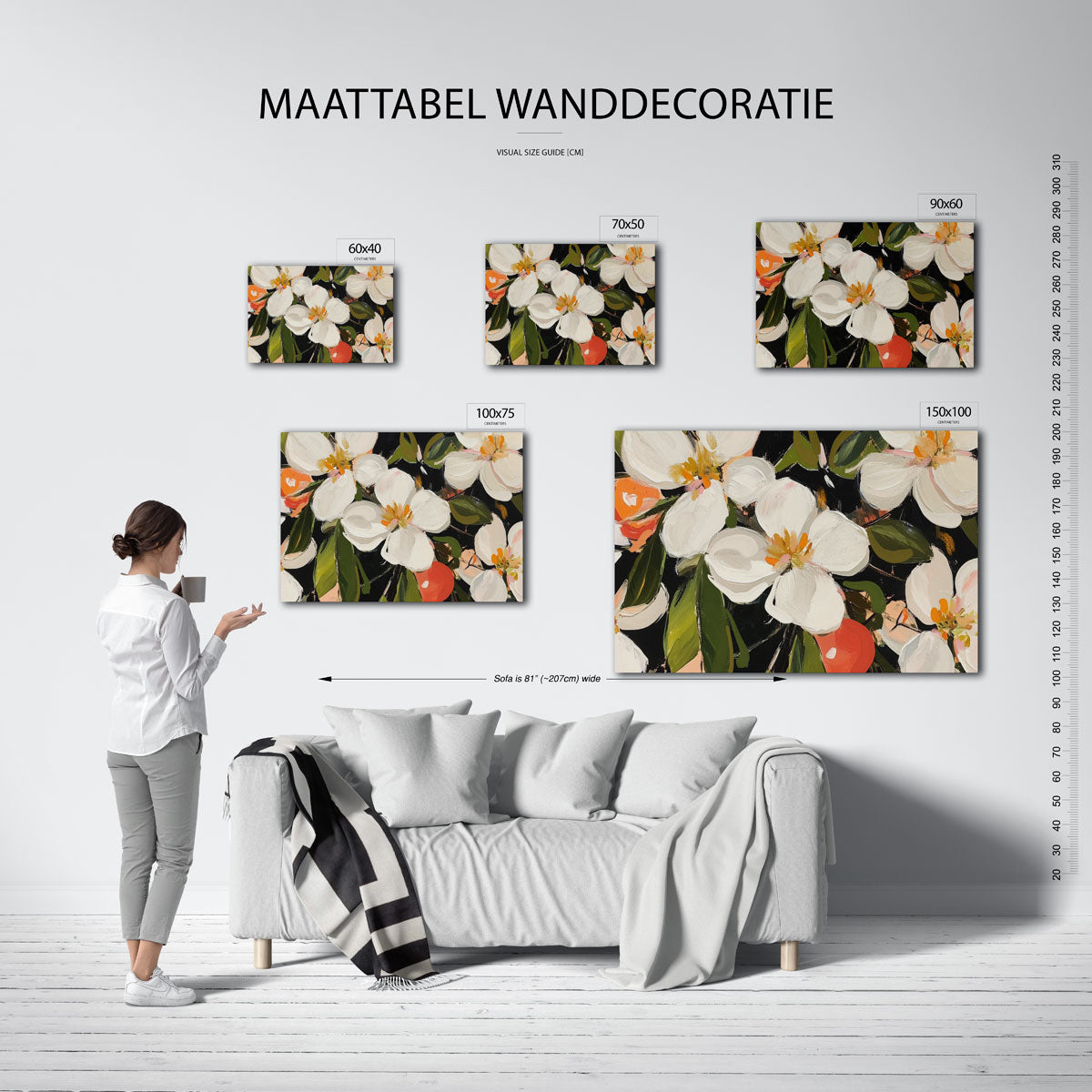 Bloemrijke compositie Kunstwerk
