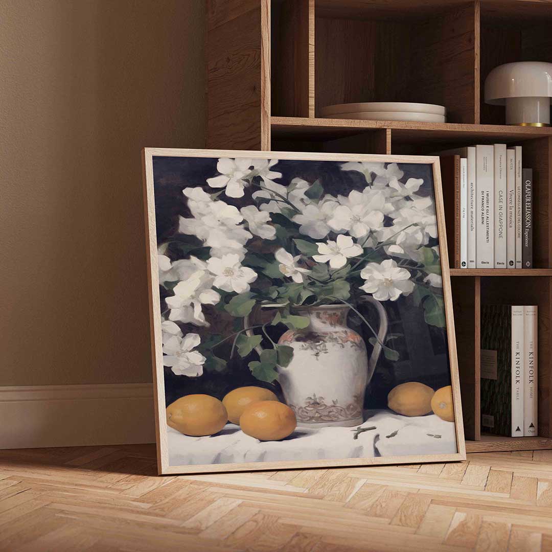 Bloemen en citroenen Poster