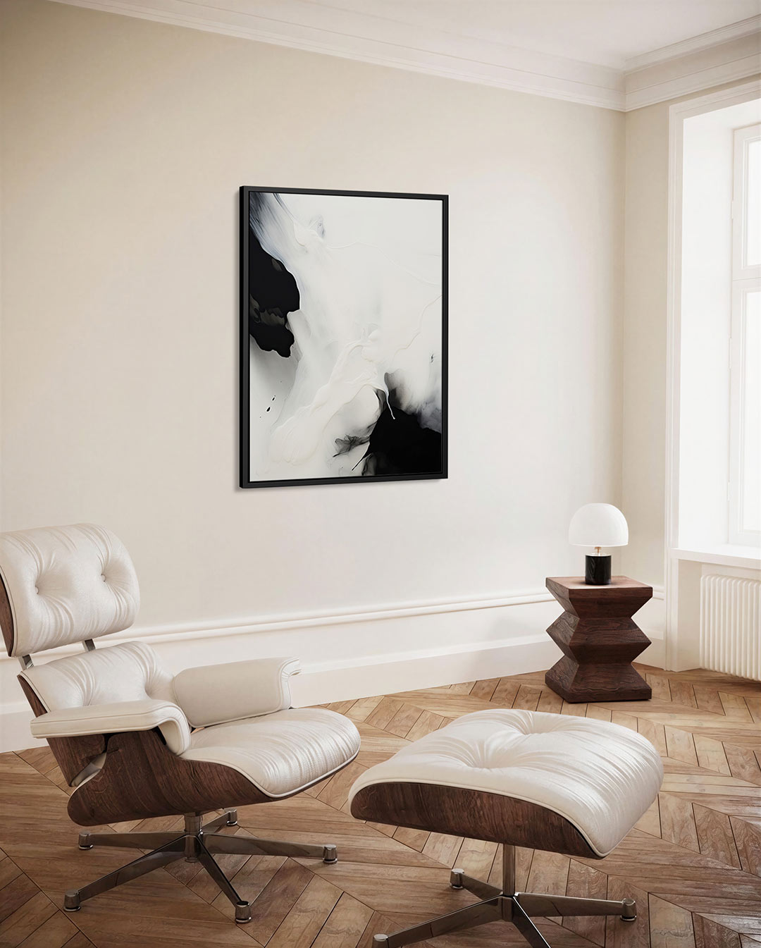 Vloeiende contrasten Kunstwerk