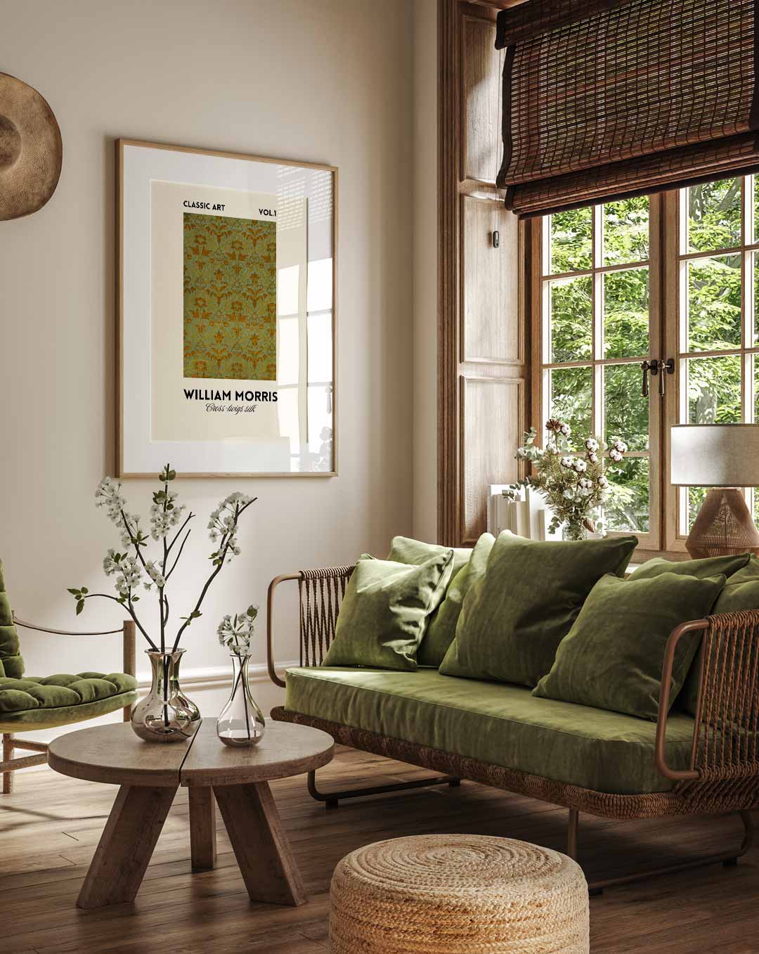 William Morris Cheadle Design Silk Poster-WallArtistic