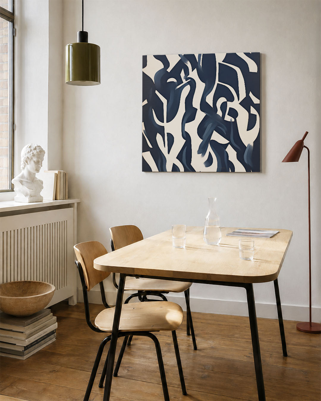 Organische lijnen compositie Kunstwerk