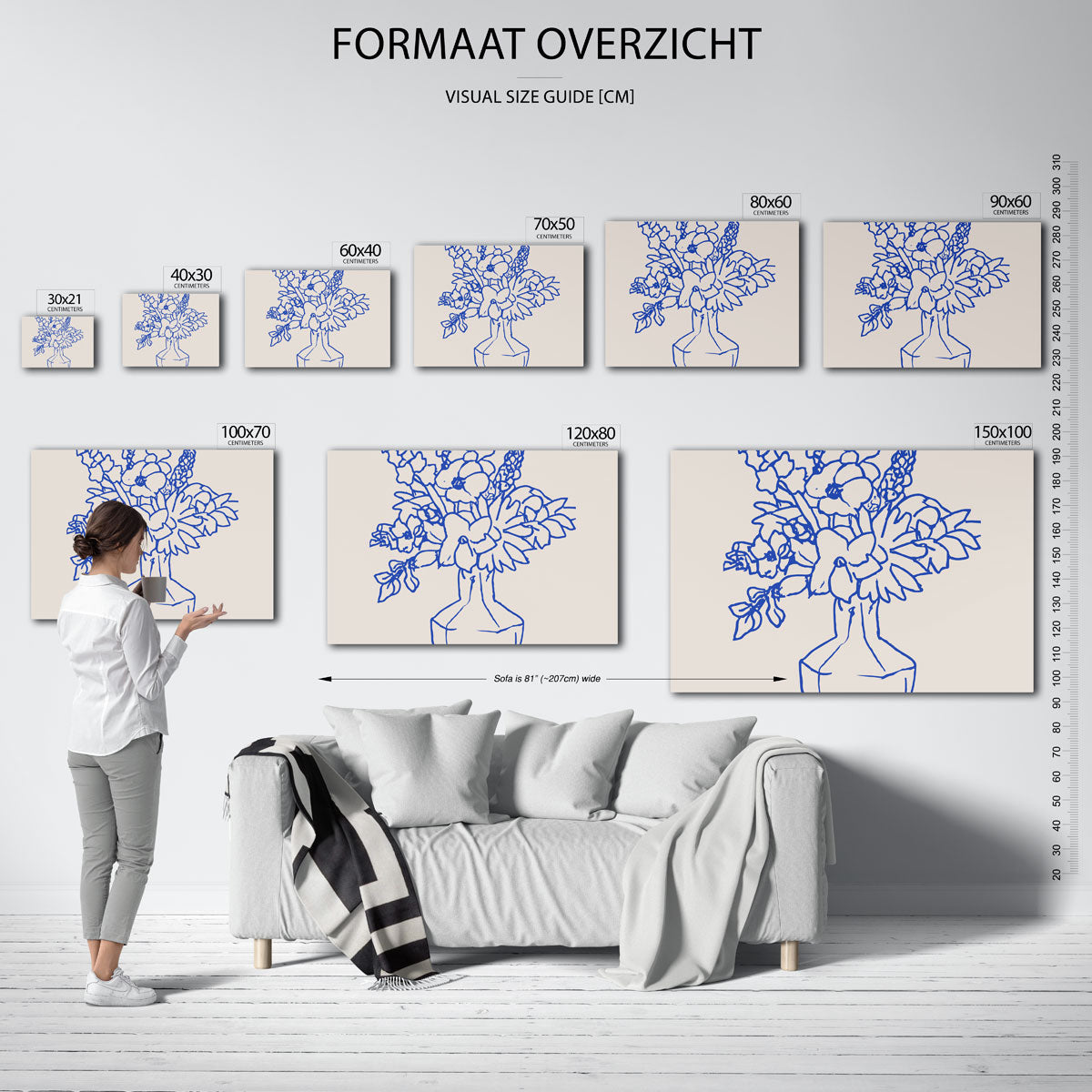 Bloemen in vaas Poster