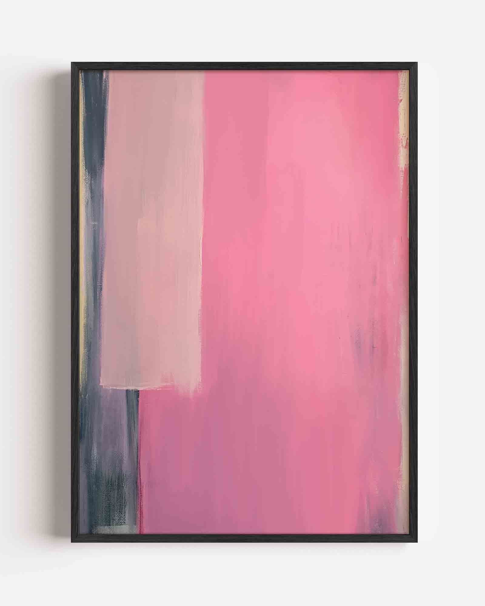 Roze en beige abstracte Poster