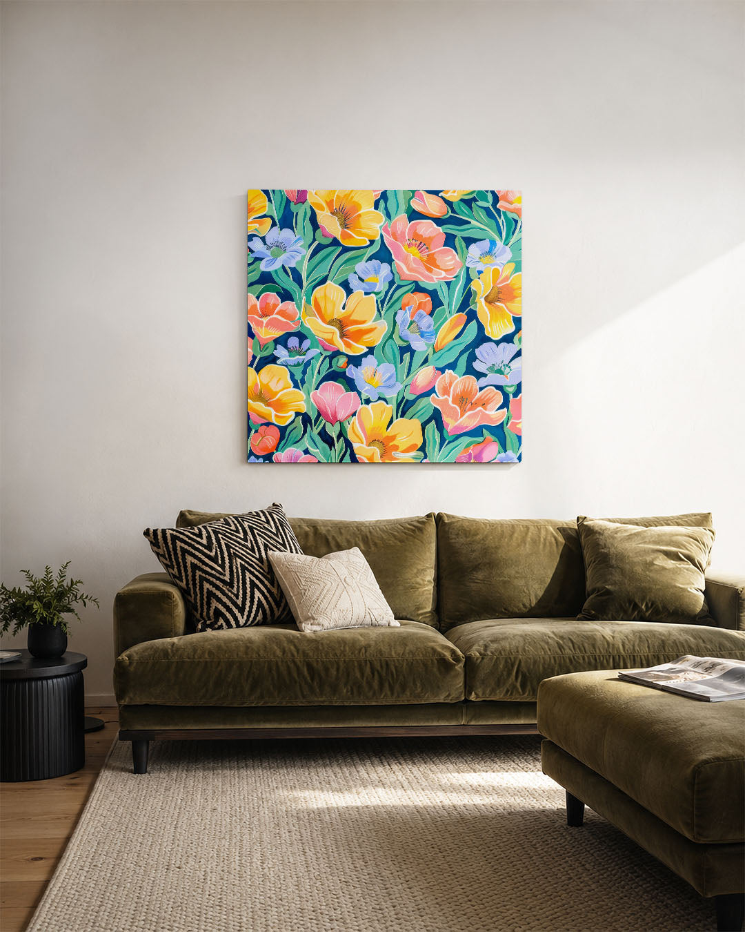 Bloemenexplosie Kunstwerk