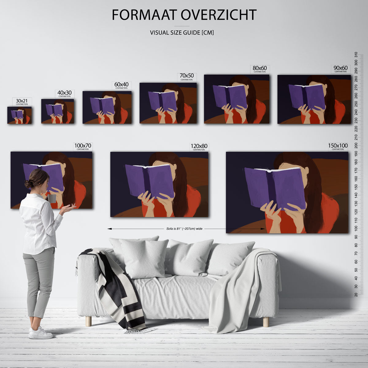 Lezende vrouw Poster