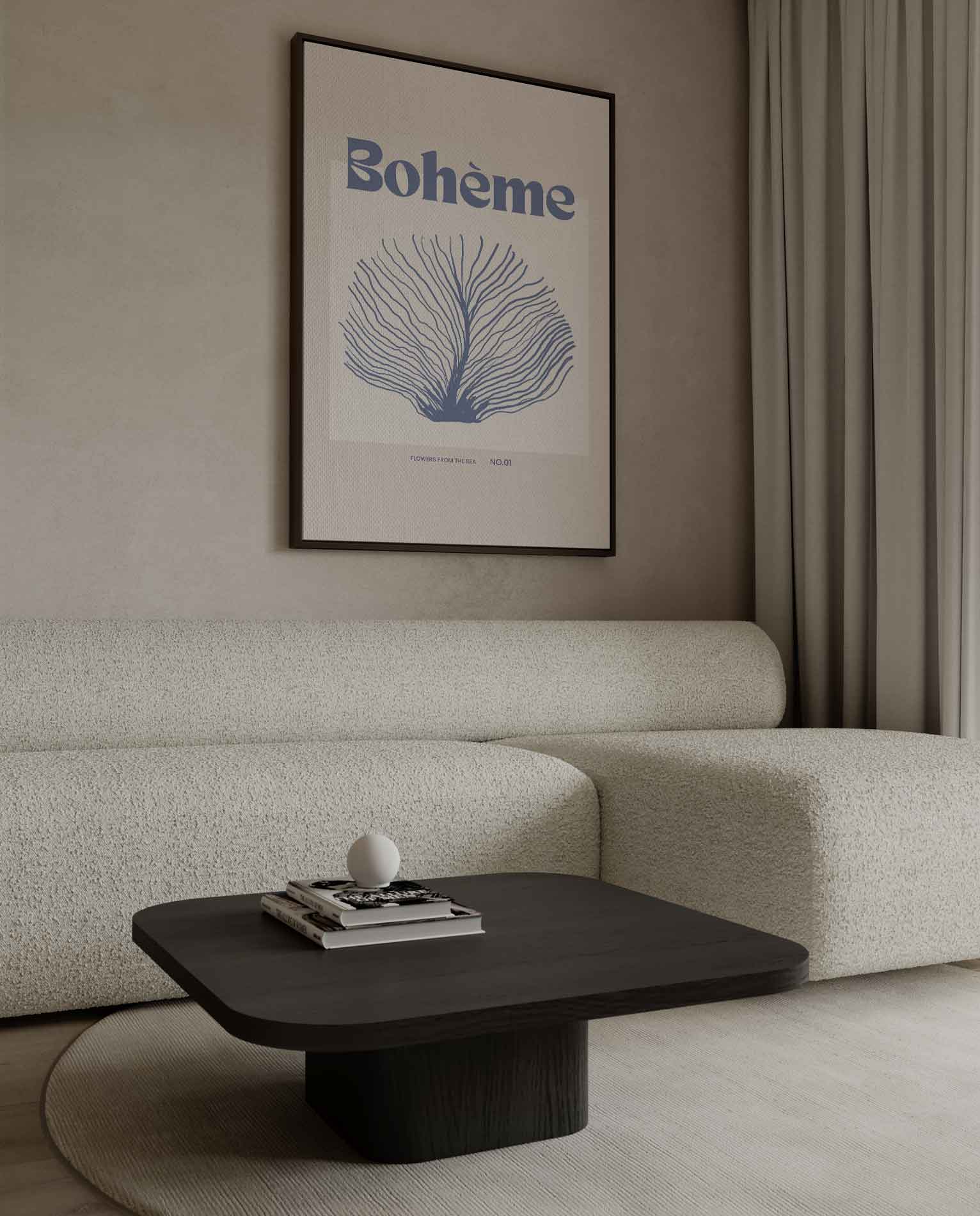 Bohème Flowers from the Sea No.01 Kunstwerk-canvas-dibond-plexiglas-wanddecoratie-WallArtistic
