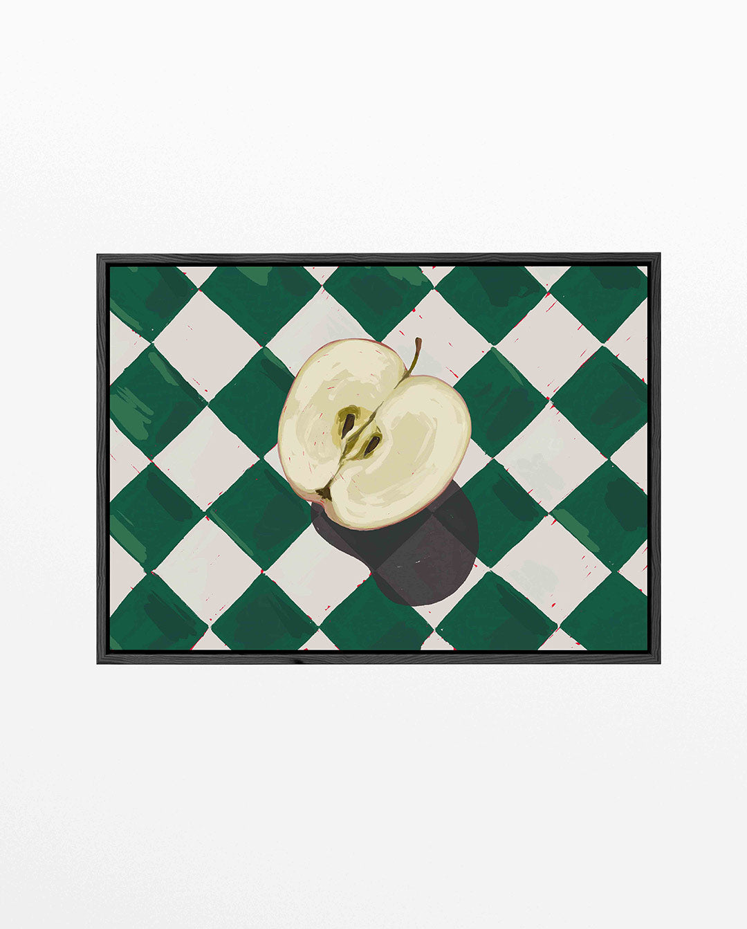 Appel op geruit patroon Kunstwerk
