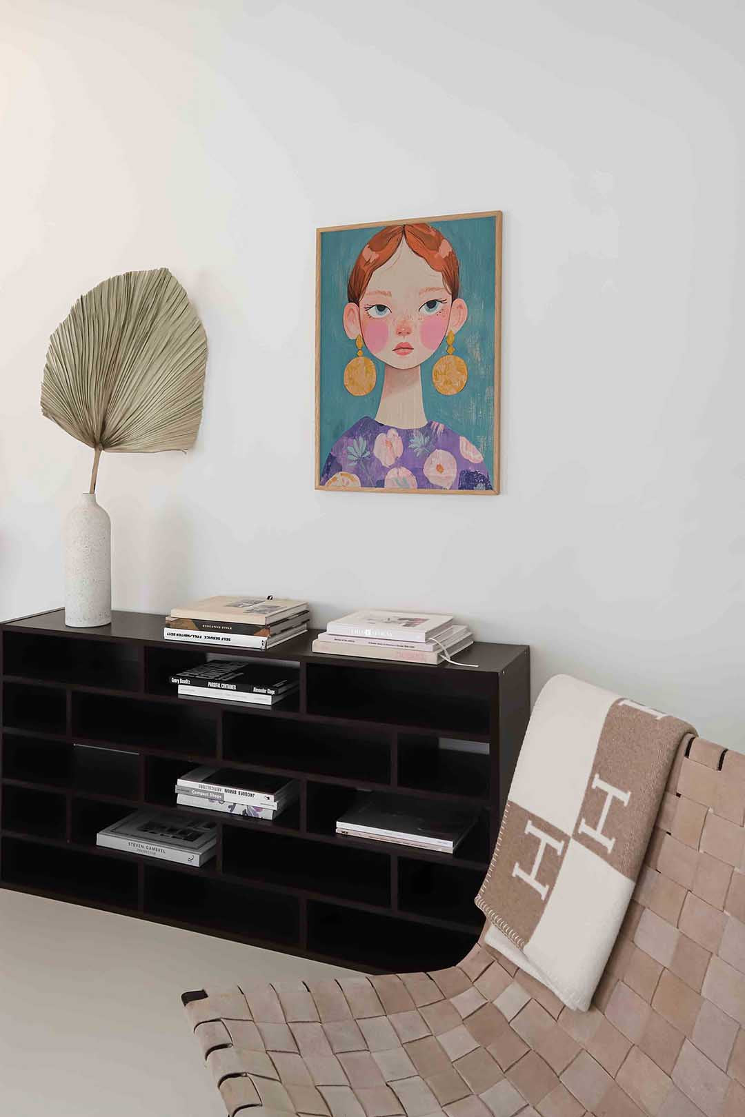 Meisje met grote oorbellen Poster