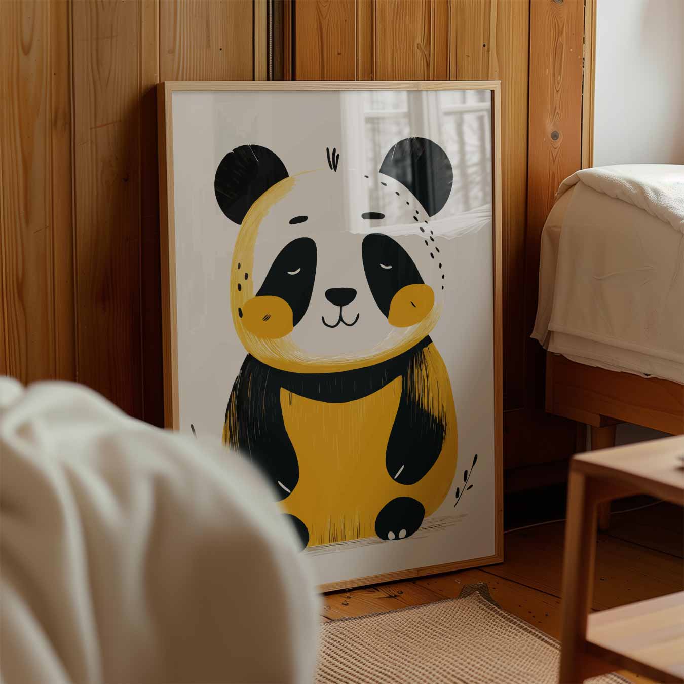 Schattige Panda Illustratie Poster-WallArtistic