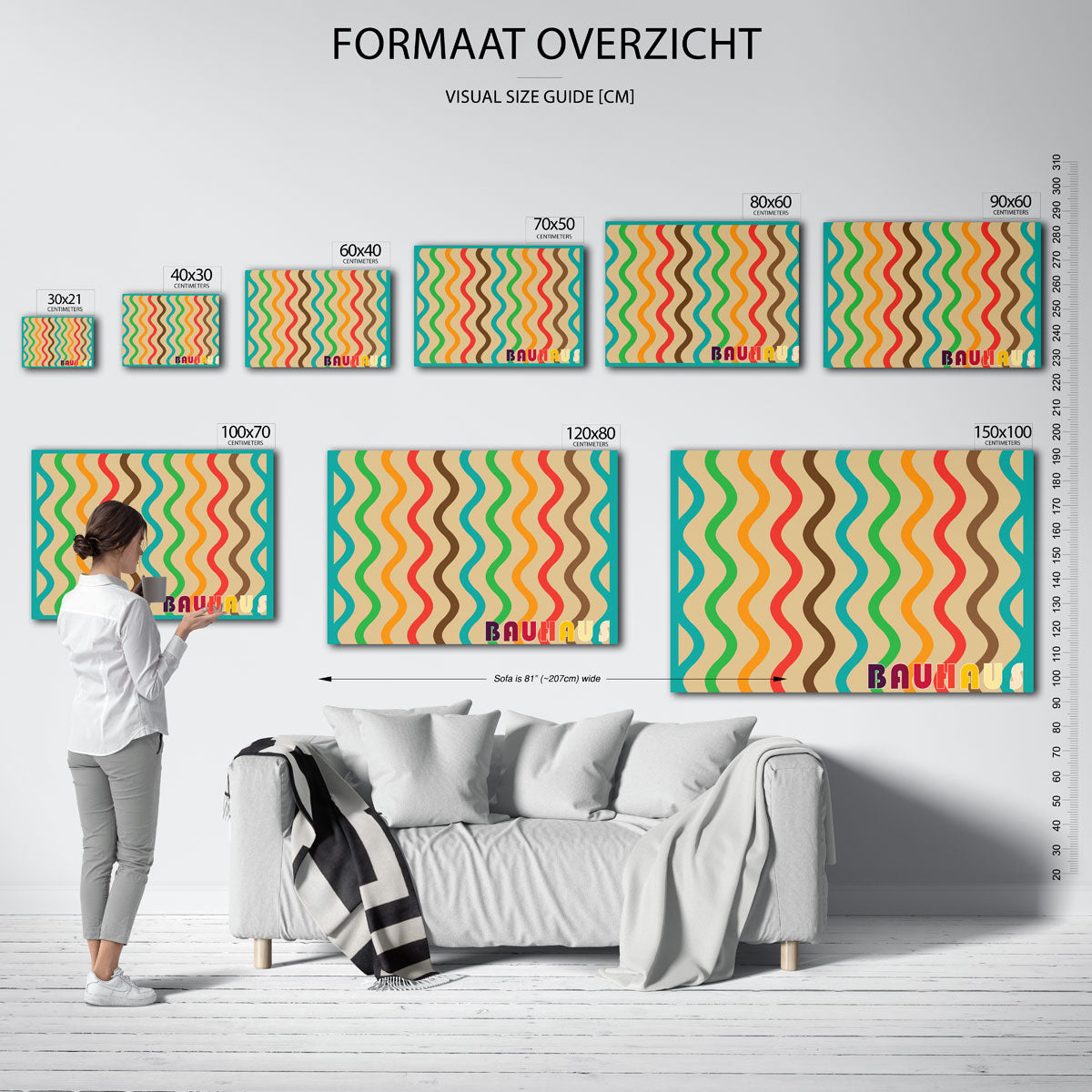 Golvend kleurenspel Poster