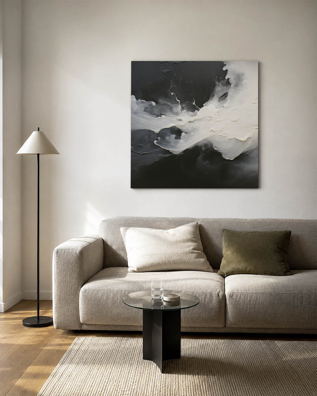Dynamische vloeistofbeweging Kunstwerk