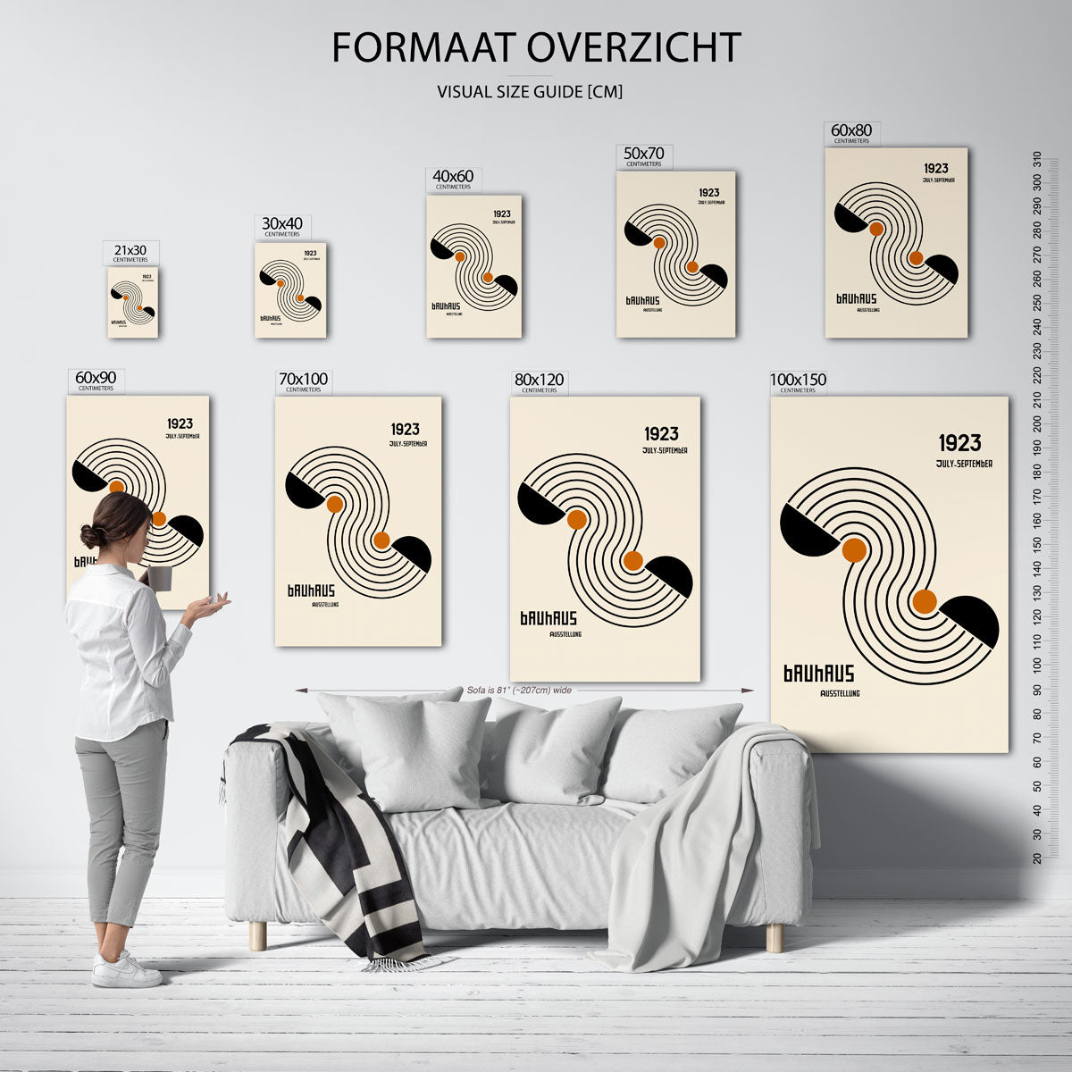 Lijnenspel en vormen Poster