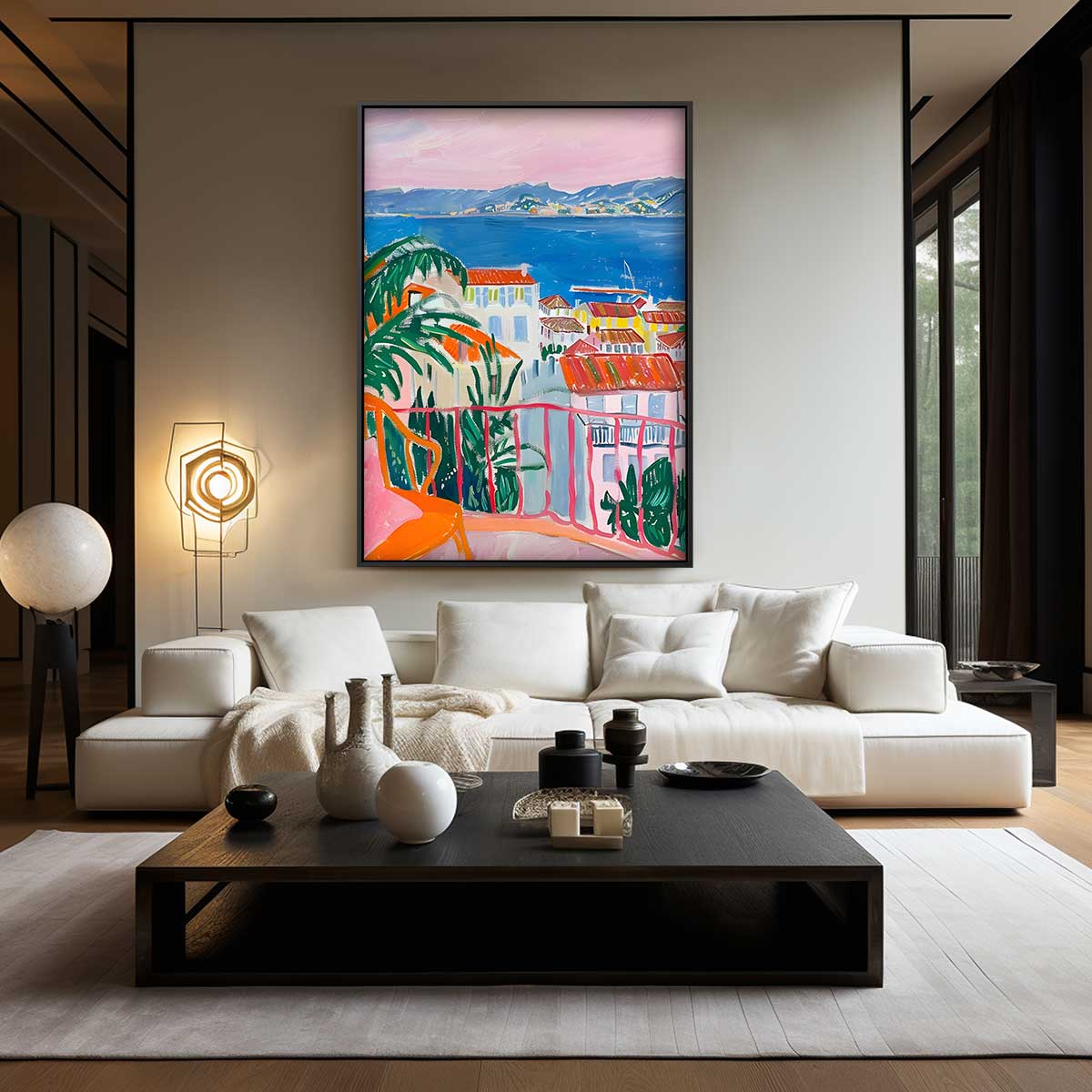 Uitzicht op de Middellandse Zee Kunstwerk-canvas-dibond-plexiglas-wanddecoratie-WallArtistic
