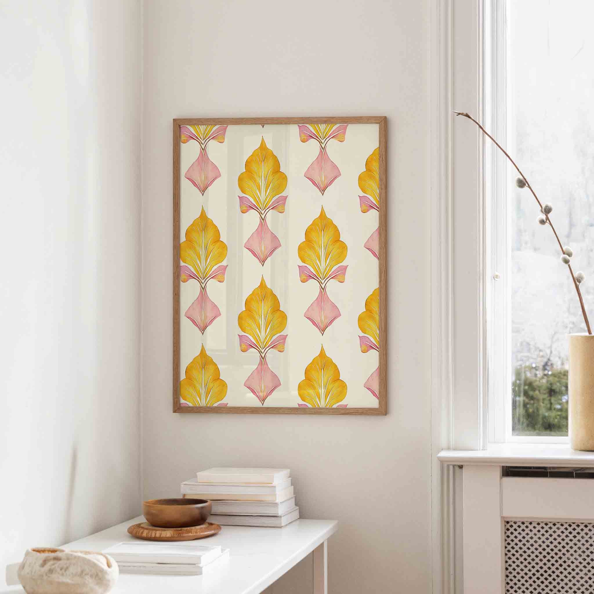 Bladmotief patroon Poster