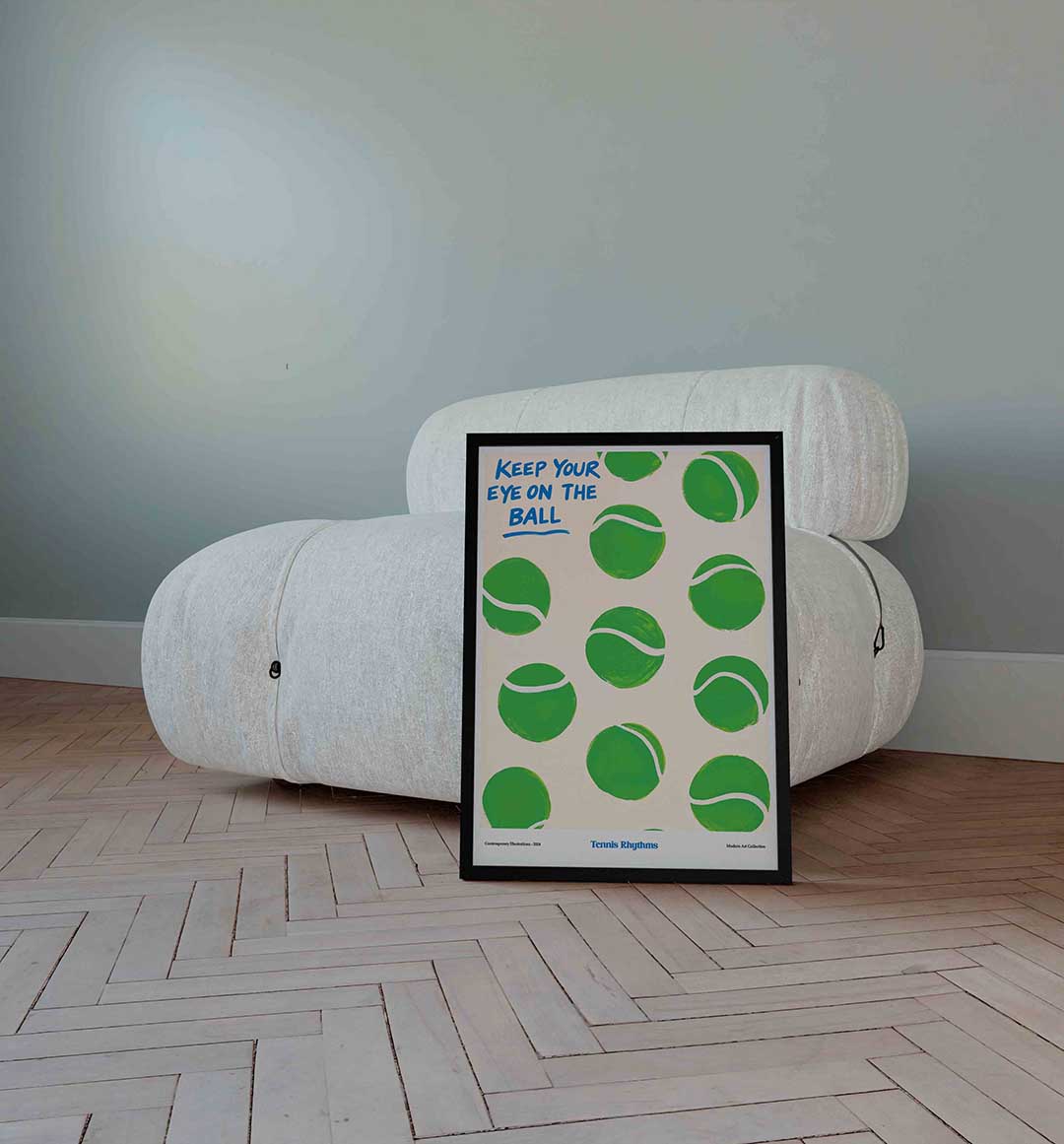 Tennisballen patroon Poster