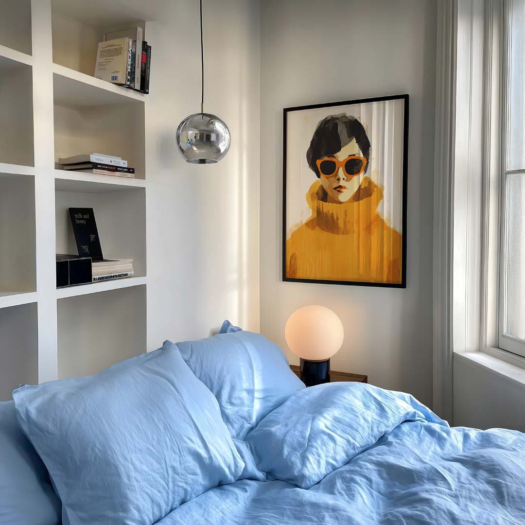 Stijlvolle Fashionista in Zonlicht Poster-WallArtistic