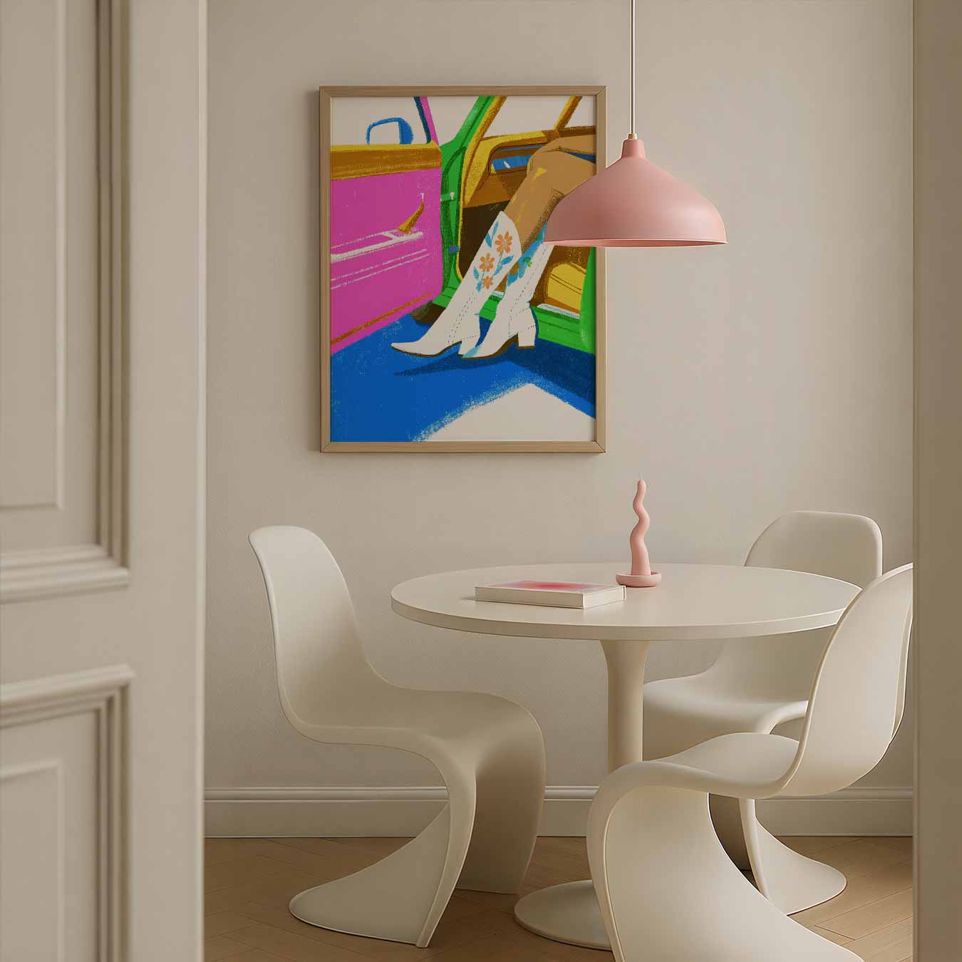 Trendy Retro Boots Poster-WallArtistic