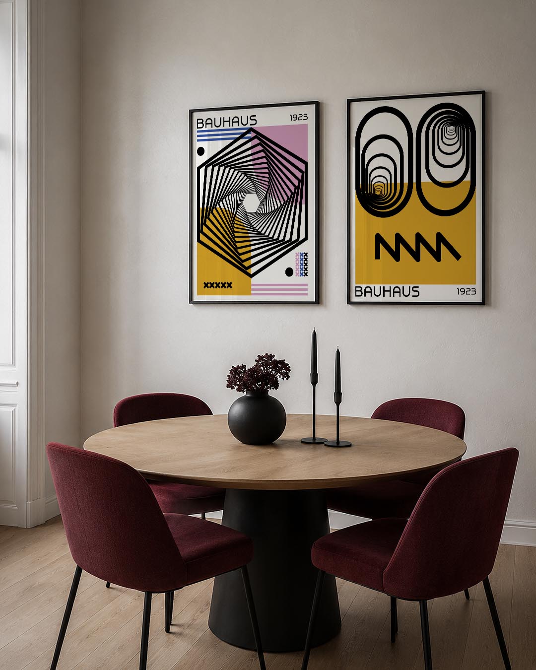 Draaiende lijnen Posterset