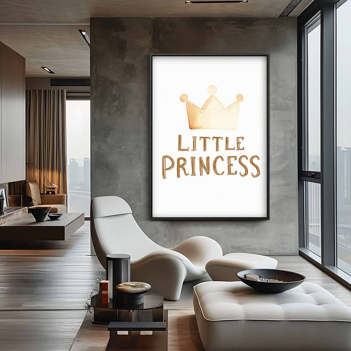 Kleine Prinses Kroning Kunstwerk-canvas-dibond-plexiglas-wanddecoratie-WallArtistic