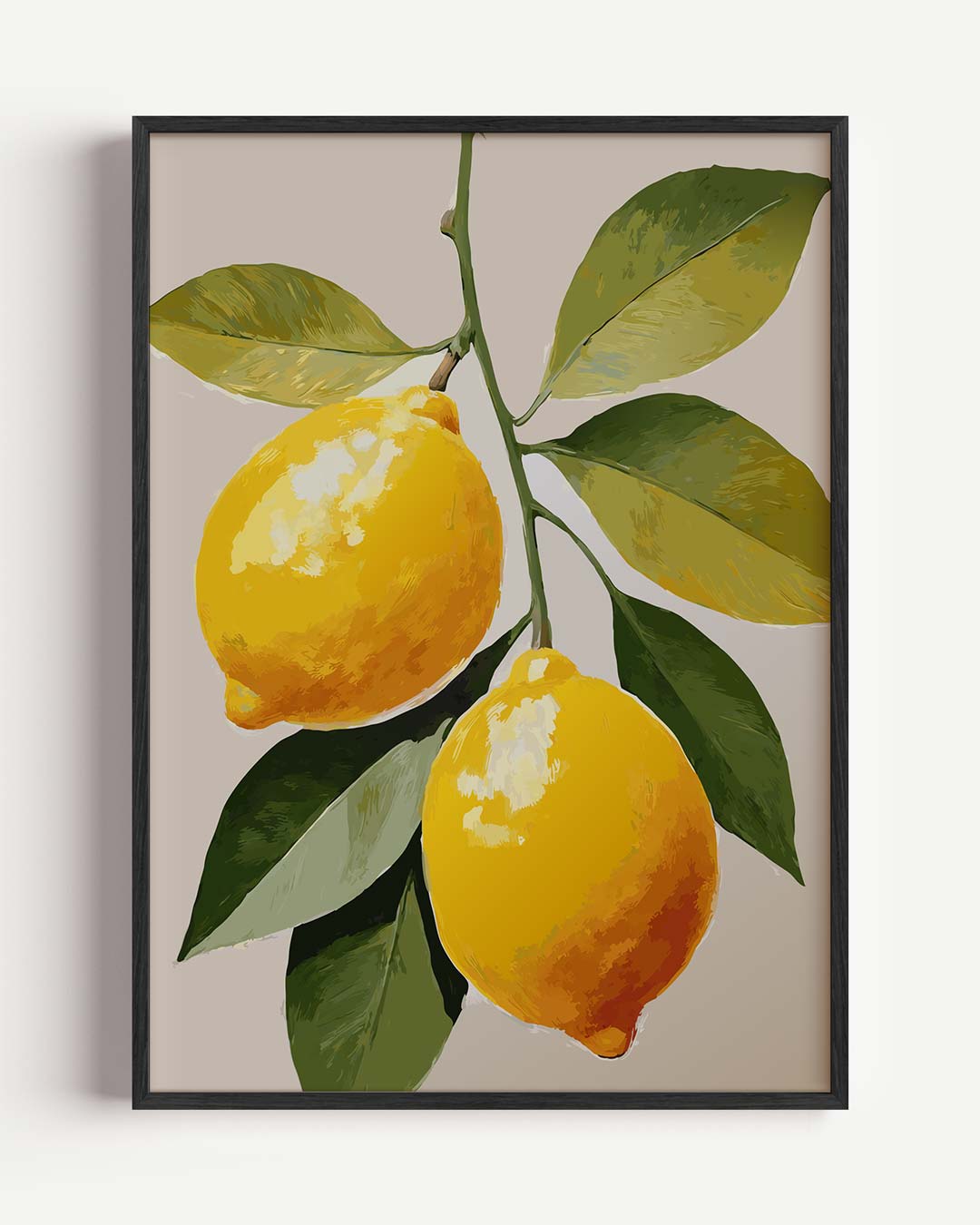 Verfrissende Citrus Kunstposter-WallArtistic