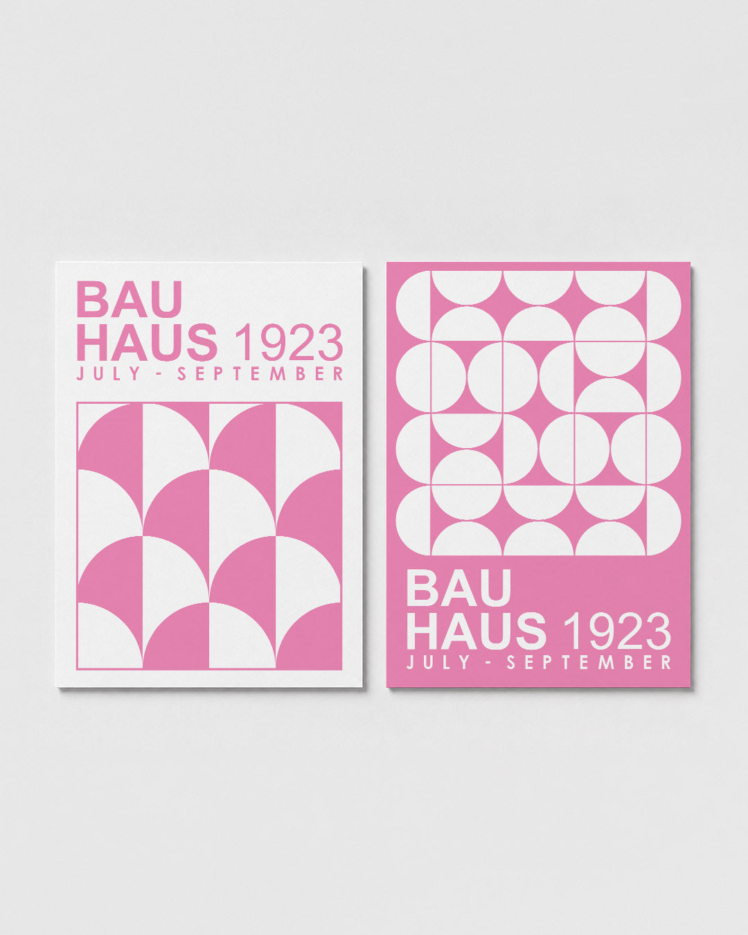 Roze vormenritme Posterset
