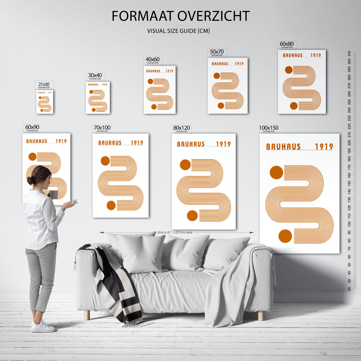 Lijnen en cirkels Poster