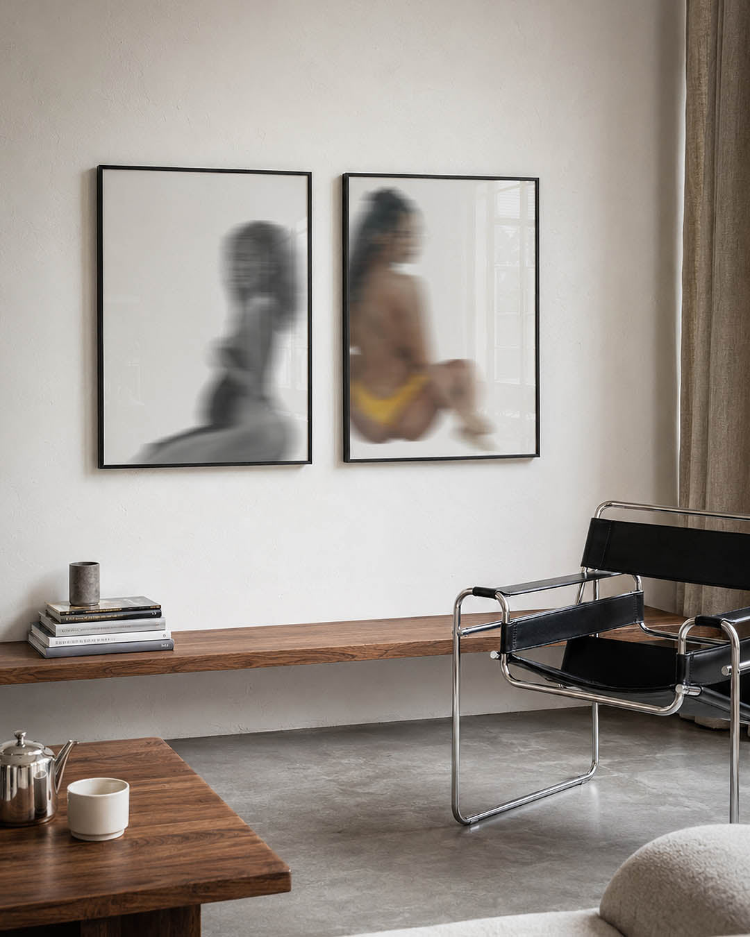 Vervagende silhouet Posterset