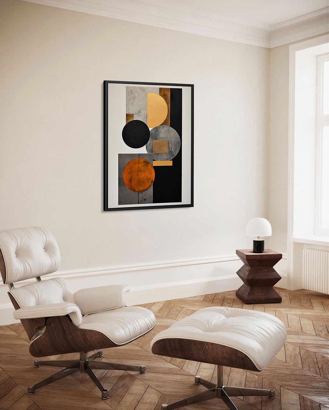 Geometrische vormen compositie Kunstwerk