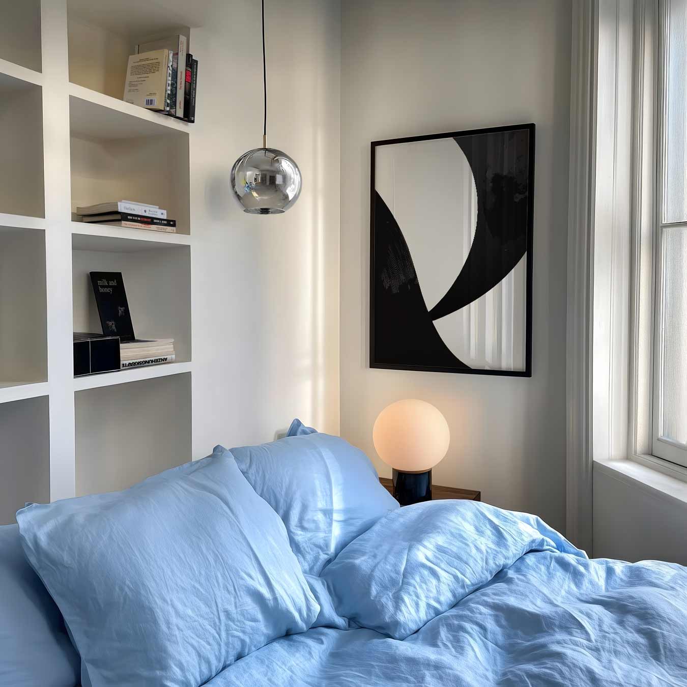 Stijlvolle Zwart-Wit Abstracte Kunstposter-WallArtistic