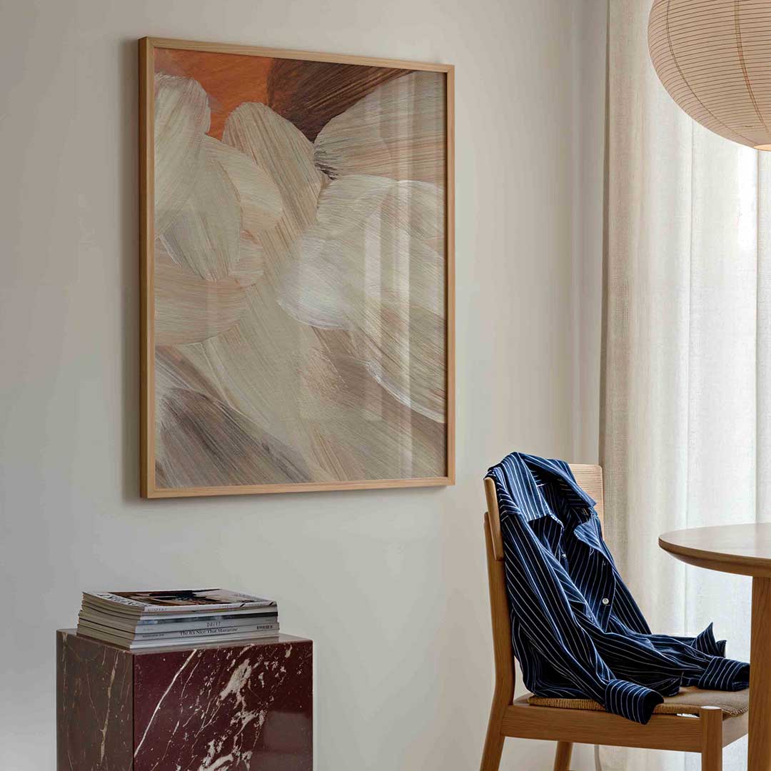 Abstracte penseelstreken Poster