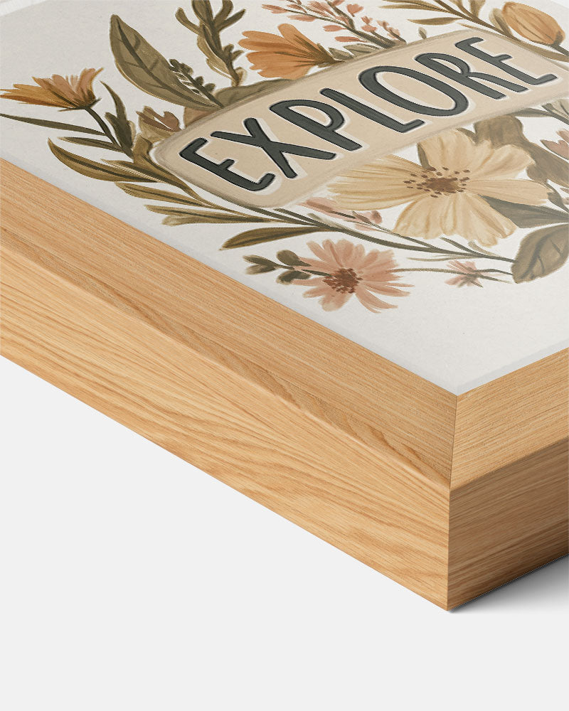 Verken de Wereld Bloemenposter-WallArtistic