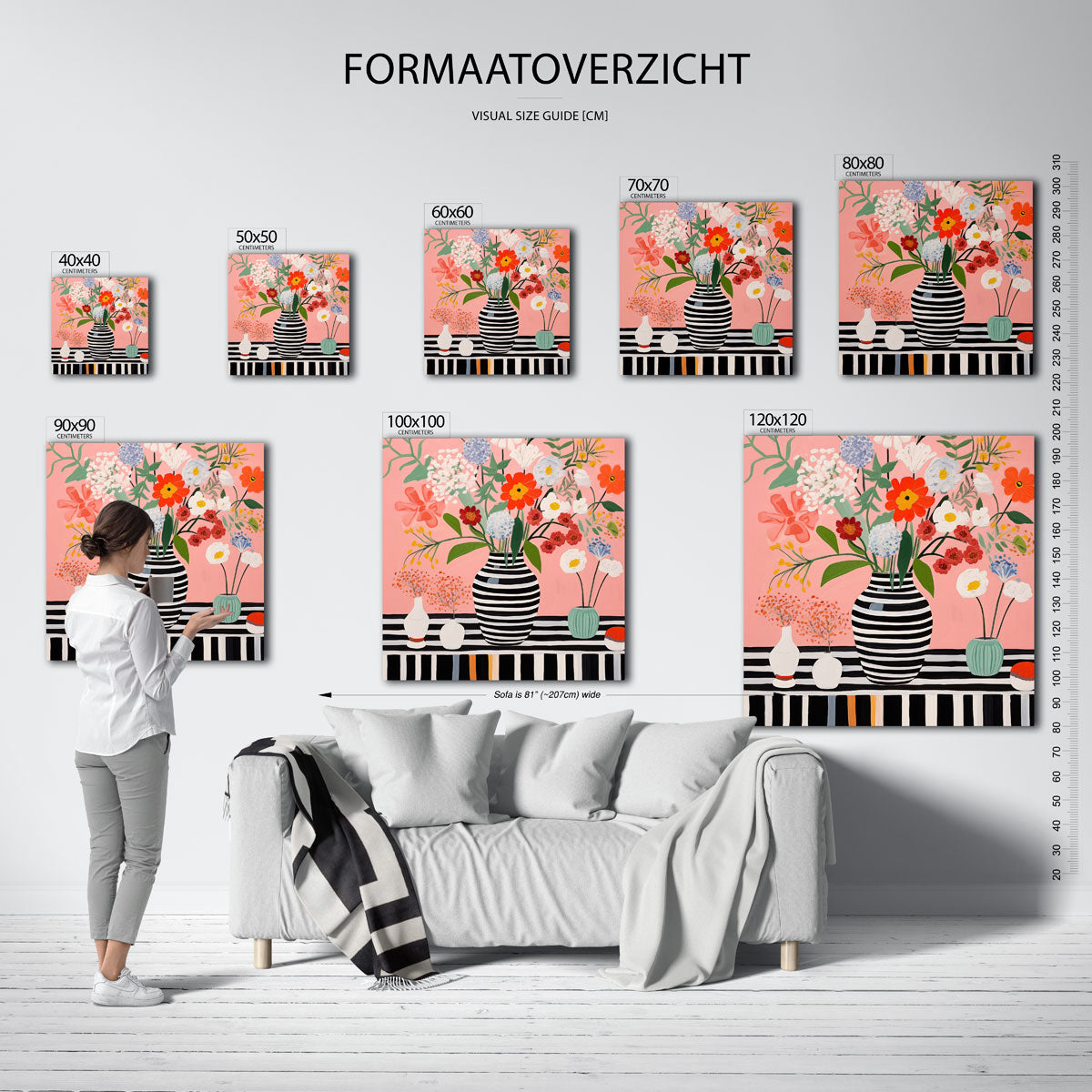 Bloemen in vazen Poster
