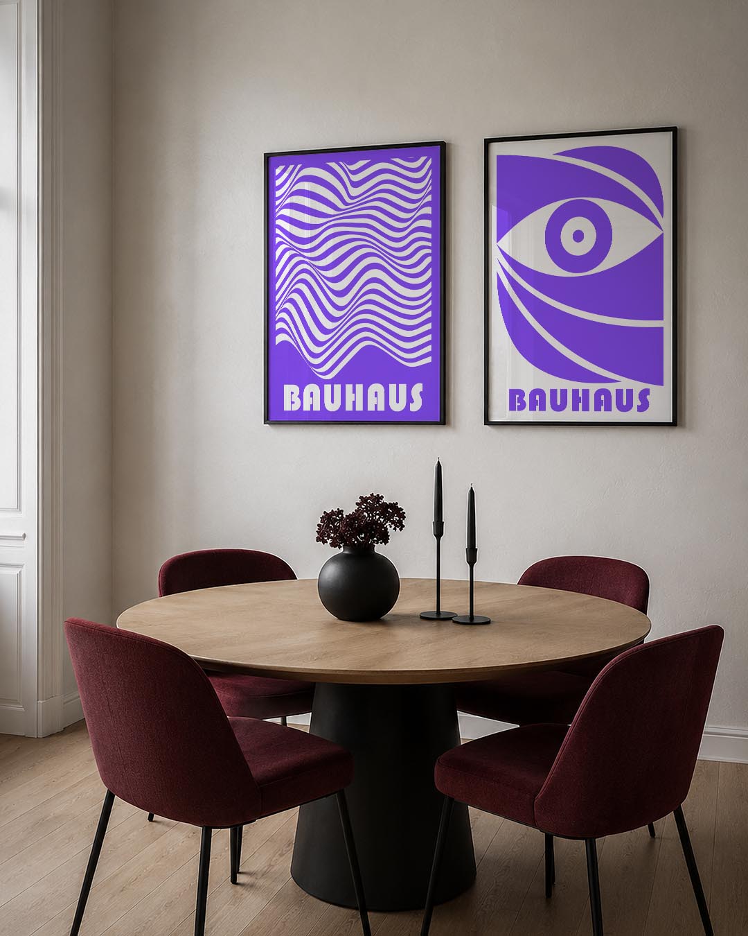 Golvend lijnenspel Posterset