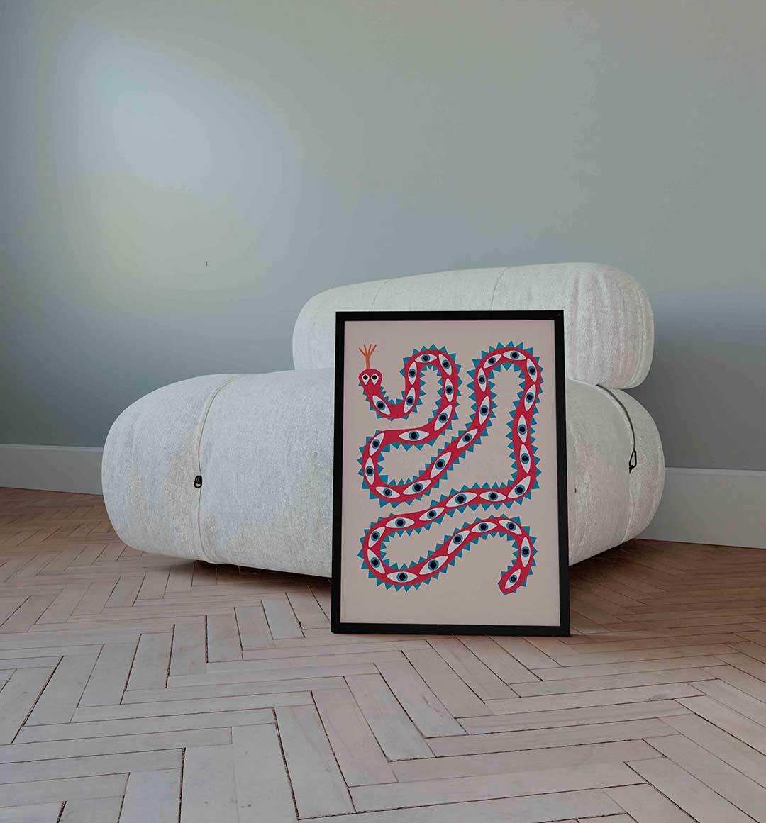 Slang met ogen Poster