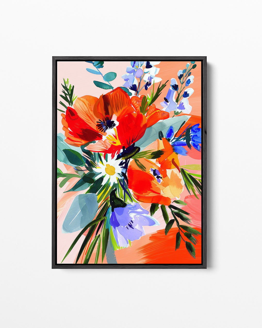 Vrolijke bloemencompositie Kunstwerk