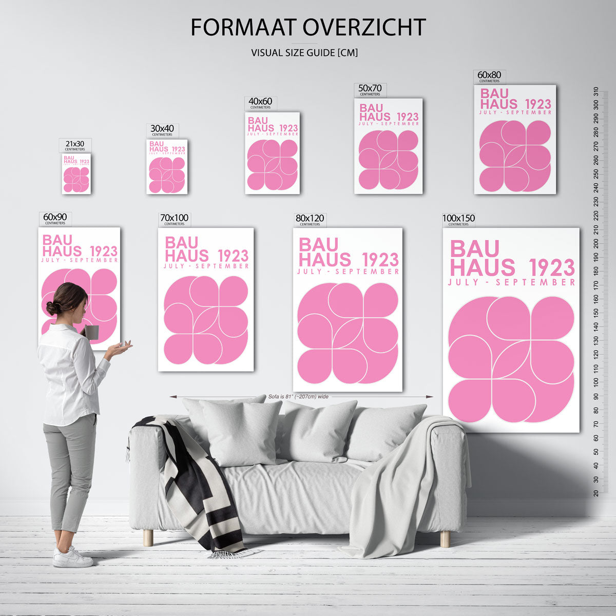Roze cirkelpatronen Poster