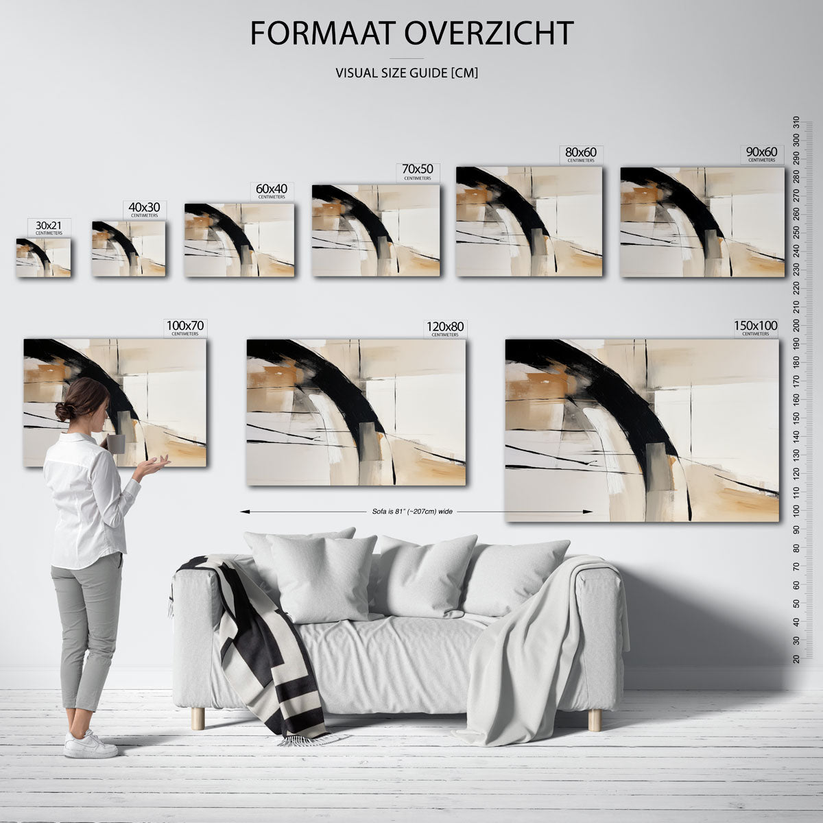 Abstracte lijnen en vlakken Poster