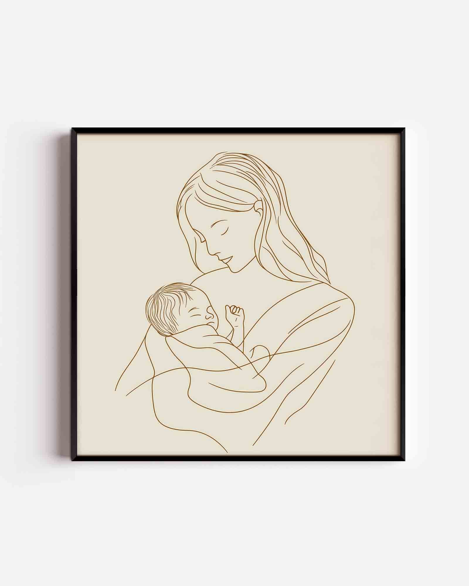 Moeder en kind Poster
