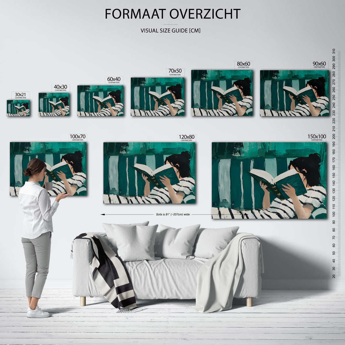Lezende vrouw Poster