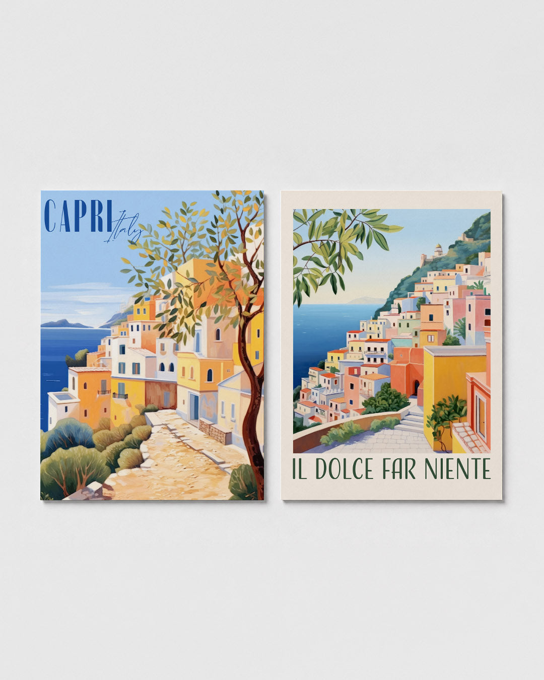 Zonnige kustlijn Posterset