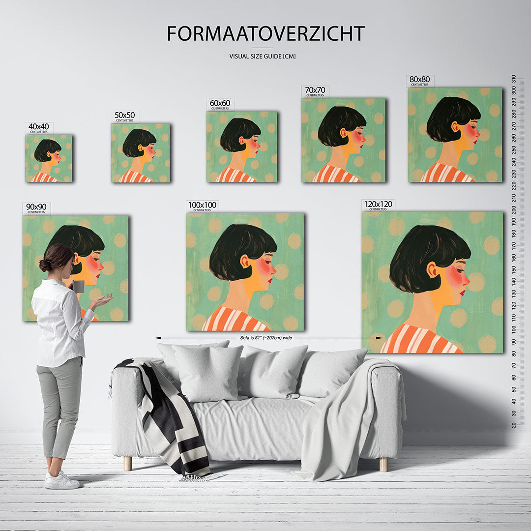Portret zijaanzicht Kunstwerk