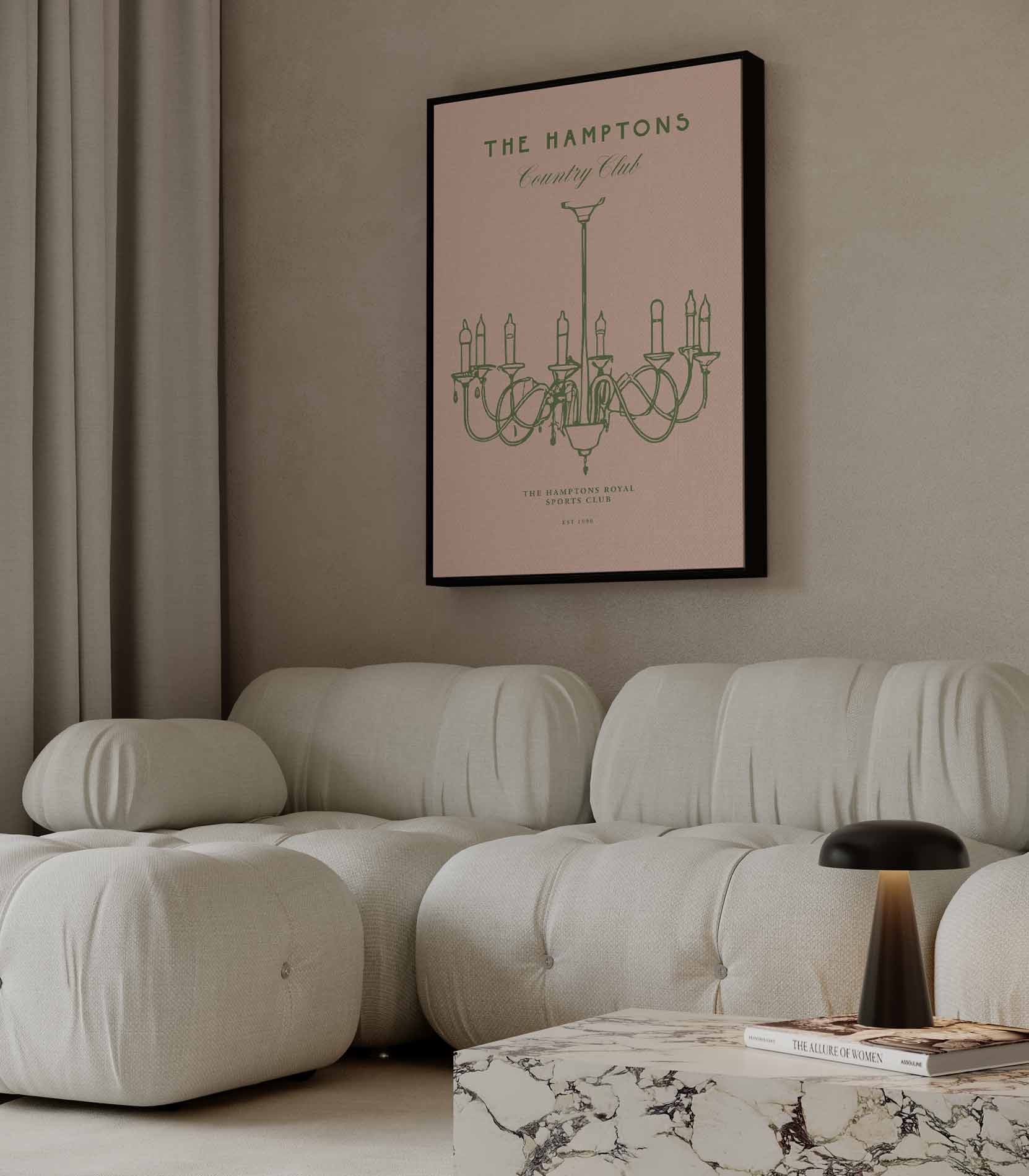 Elegante Kroonluchter Illustratie Kunstwerk-canvas-dibond-plexiglas-wanddecoratie-WallArtistic