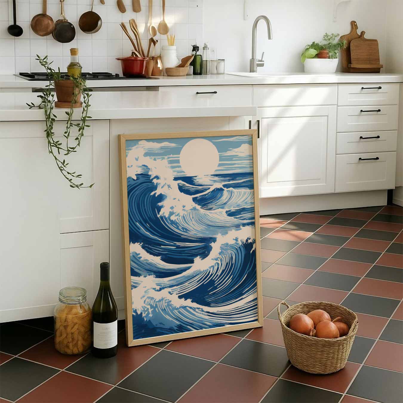 Kunstzinnige Oceaangolven Poster-WallArtistic