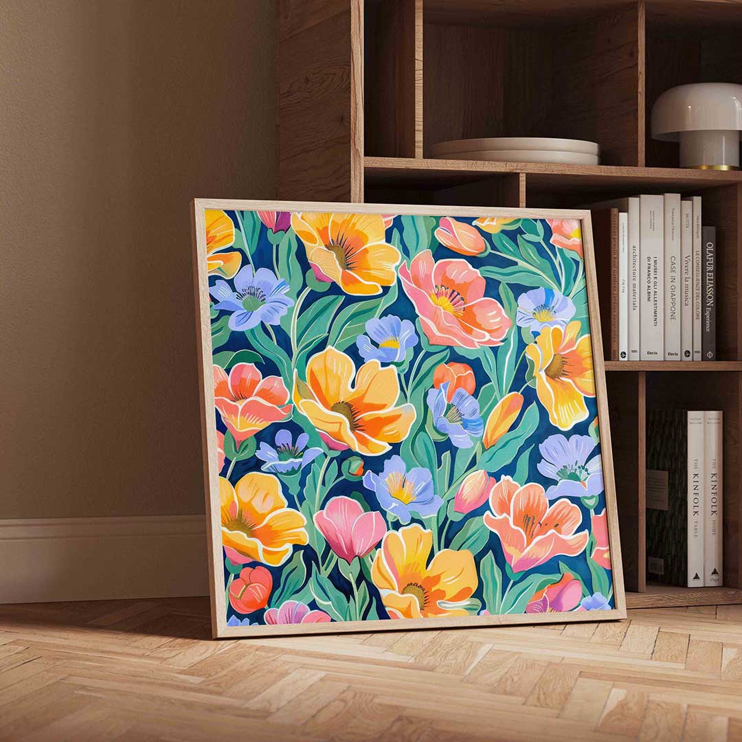 Bloemen en bladeren Poster