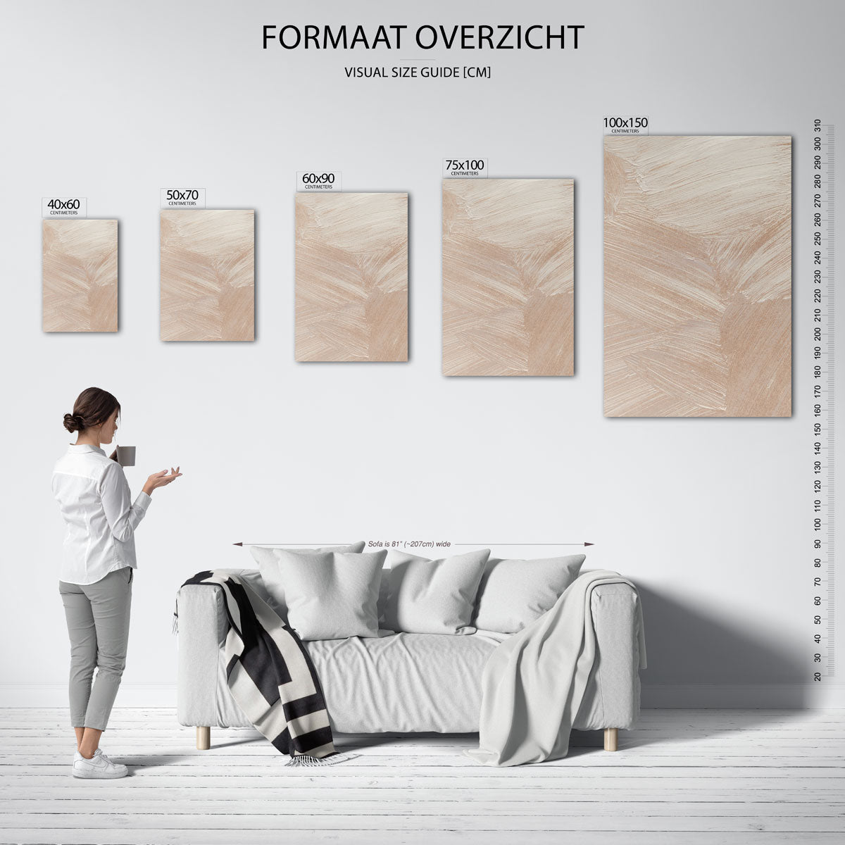 Zachte textuur compositie Kunstwerk