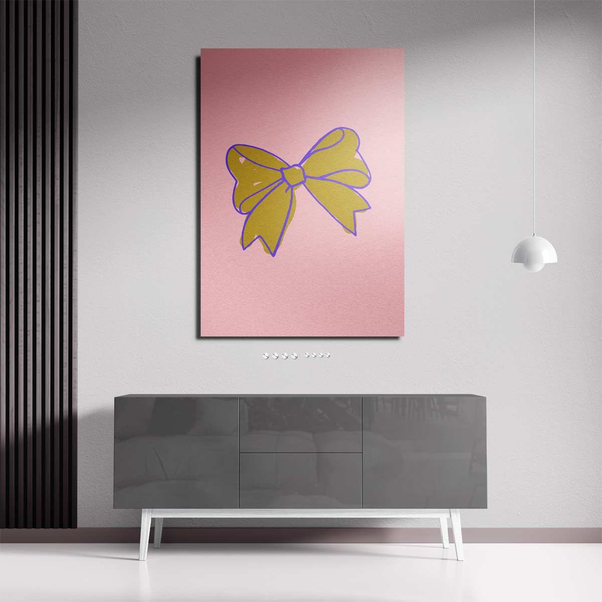 Vrolijke Strik Kunstwerk-canvas-dibond-plexiglas-wanddecoratie-WallArtistic