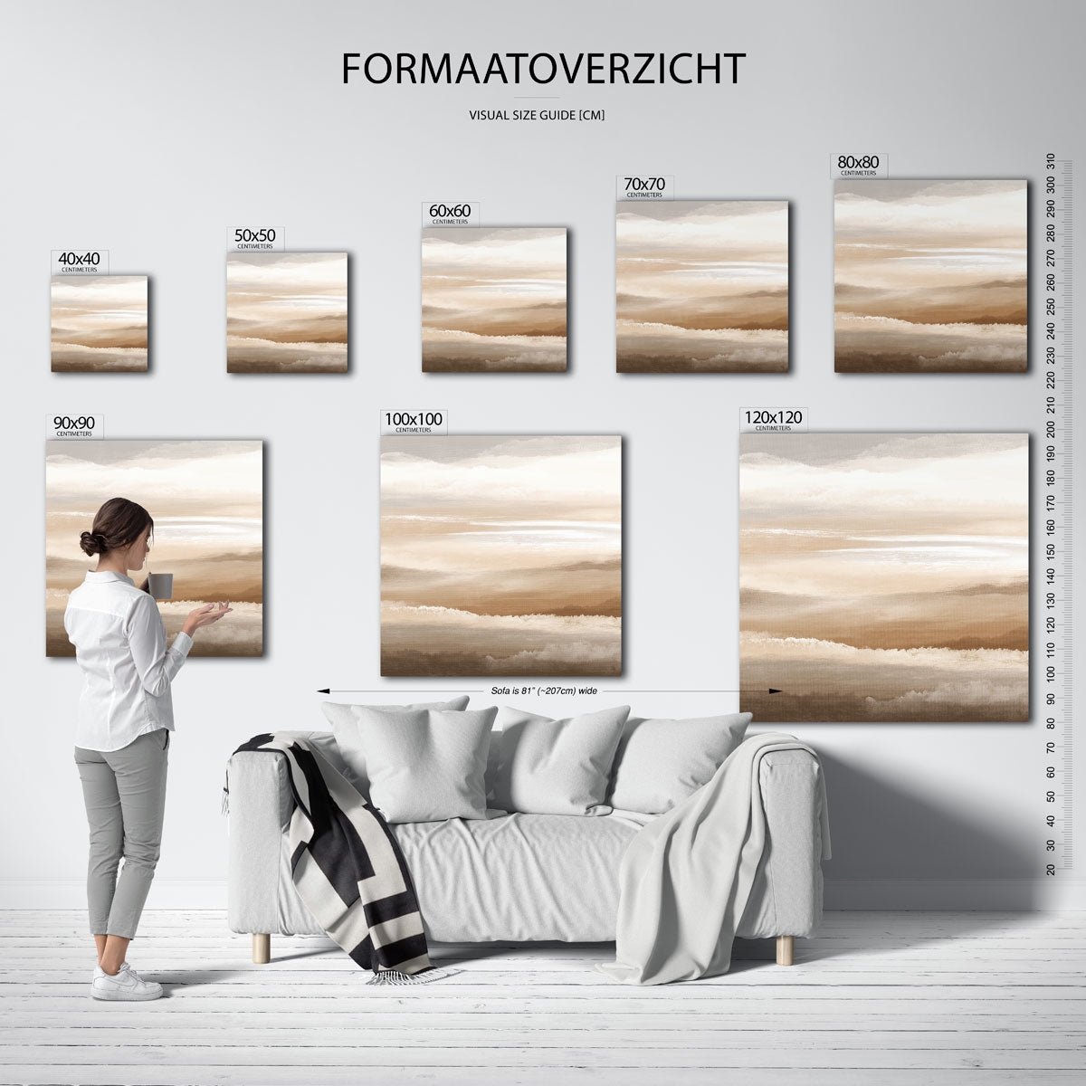 Horizontale wolken Poster
