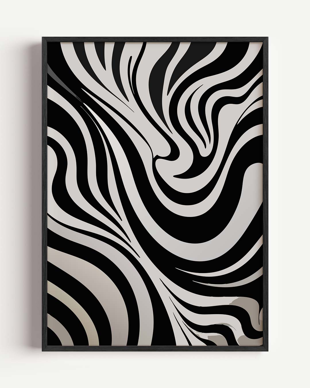 Zwart-Wit Abstracte Zebra Poster-WallArtistic