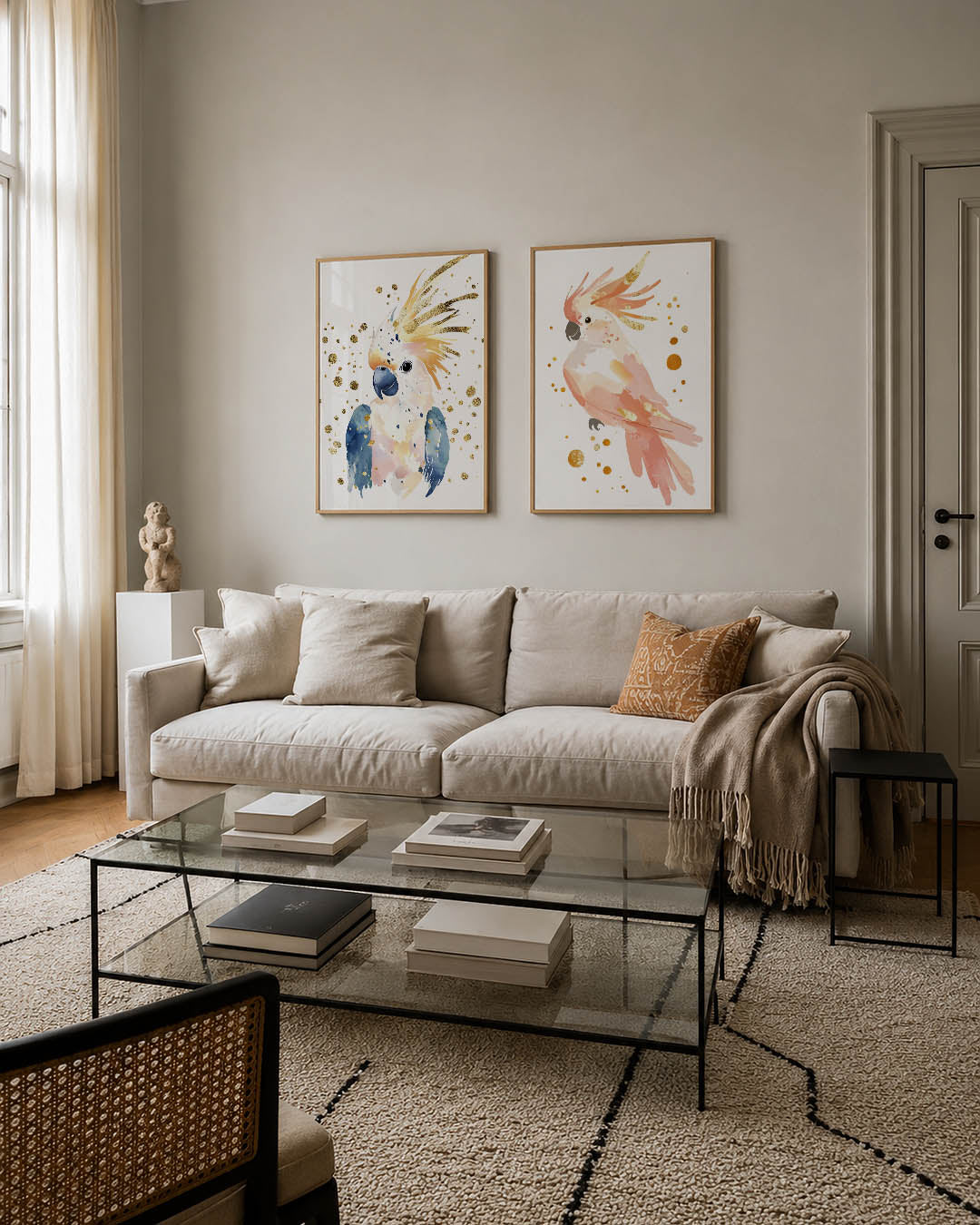 Vogel en goud Posterset